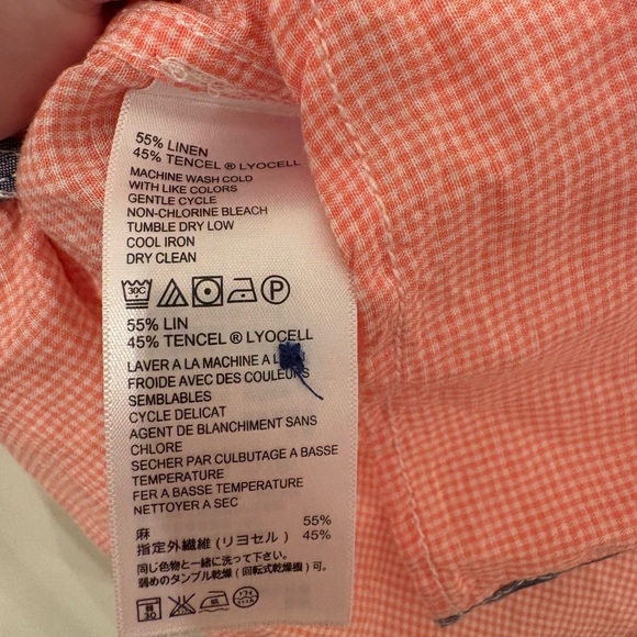 Tommy Bahama Pink Coral Linen Short Sleeve Shirt Size Large -Beach Summer Resort - Picture 5 of 6